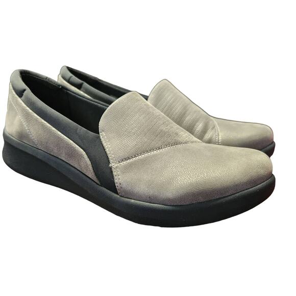 Clarks Women's Sillian 2.0 Eve Loafer, Dark Pewter Synthetic Combi, 7.5M - Picture 1 of 8